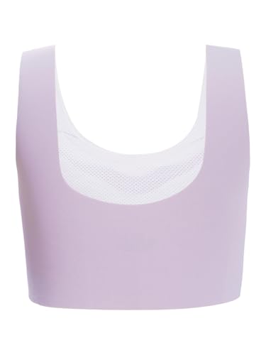easyforever Kids Girls Color Block Seamless Training Bra Wide Straps Crop Vest Sports Bra Puberty Breathable Underwear4