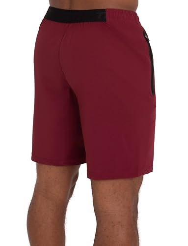 TCA Elite Tech Men Gym Athletic Workout Running Shorts for Men with Zipper Pockets