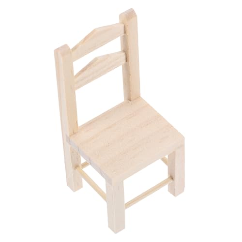 ibasenice Meubles Miniatures en Bois Petite Chaise Modèle Maison De Poupée Accessoire Réaliste pour Décor De Scène Miniature Compact Et Créatif
