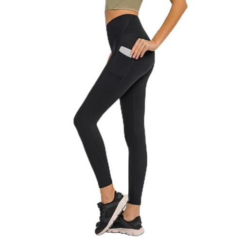 Vhersily Pantalones de yoga para mujer de cintura alta, color liso, leggings blancos con control de barriga, entrenamiento, gimnasio, compresión, leggings deportivos de verano para tenis, golf