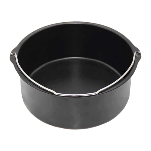 Barril de aire para tortas, bandeja para hornear pan de pizza para freidoras, utensilio de cocina de alimenticio para pizza, pan, pasteles, tartas de huevo, apto para horno, antiadherente, fácil