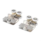 Taille pratique : chaque lot comprend des roues d'un diamètre de 20 mm et d'une largeur totale de 5 mm, elles s'adaptent parfaitement à vos portes coulissantes ou parois de douche.