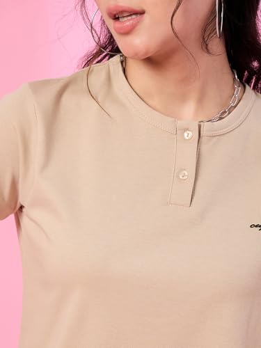 Image of CUPID Women Comfortable Cotton Round Neck Half Sleeve Casual T-Shirt, Sleep, Night, Yoga, Daily Gym n Lounge Wear Short Tee /Top for Girls