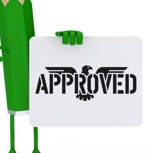 Psi Patriotic Approved for Business Stamp, Pre-Inked Stamp Small Shop Owner Paperwork, Invoices, Packing Slips, Office Use
