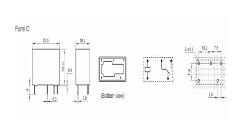 Relais W16-1C2S DC12V à isolation haute performance 5A