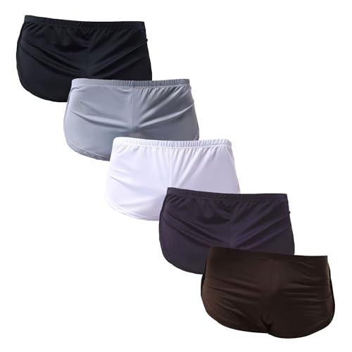 Men'S Boxer Shorts Lounge Breathable Athletic Underpants Loose Split Side Sexy Breathable Underwear Shorts