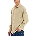 HODOSPORTS Men's UPF 50+ UV Sun Protection Shirt Quick Dry Button Down Fishing Shirts Long Sleeve for Hiking Fishing Safari Khaki