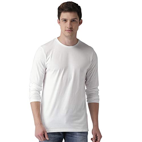 Image of Men's Full Sleeve Casual Round Neck Multi Colored T-Shirts