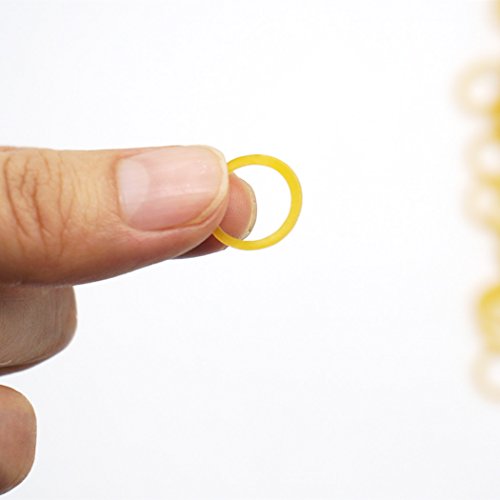 Hixixi 500 PCS 3/8" 9.5mm Elastics Rubber Band for DIY Puppy Cat Dog Hair Bows Grooming Top Knots, Braids, and Dreadlocks