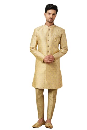 Indian Royal Designer Ethnic Wear Traditional Indo-Western Wedding Sherwani For Men