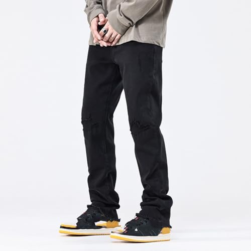 Jeans Pants Trousers Denim Spring and Autumn High Street Men's Elastic Loose Classic Casual Versatile Long3