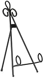 Red Co. Leaf Metal Easel, Decorative Plate Holder, Book Display Stand, Black, Large, 14-inch