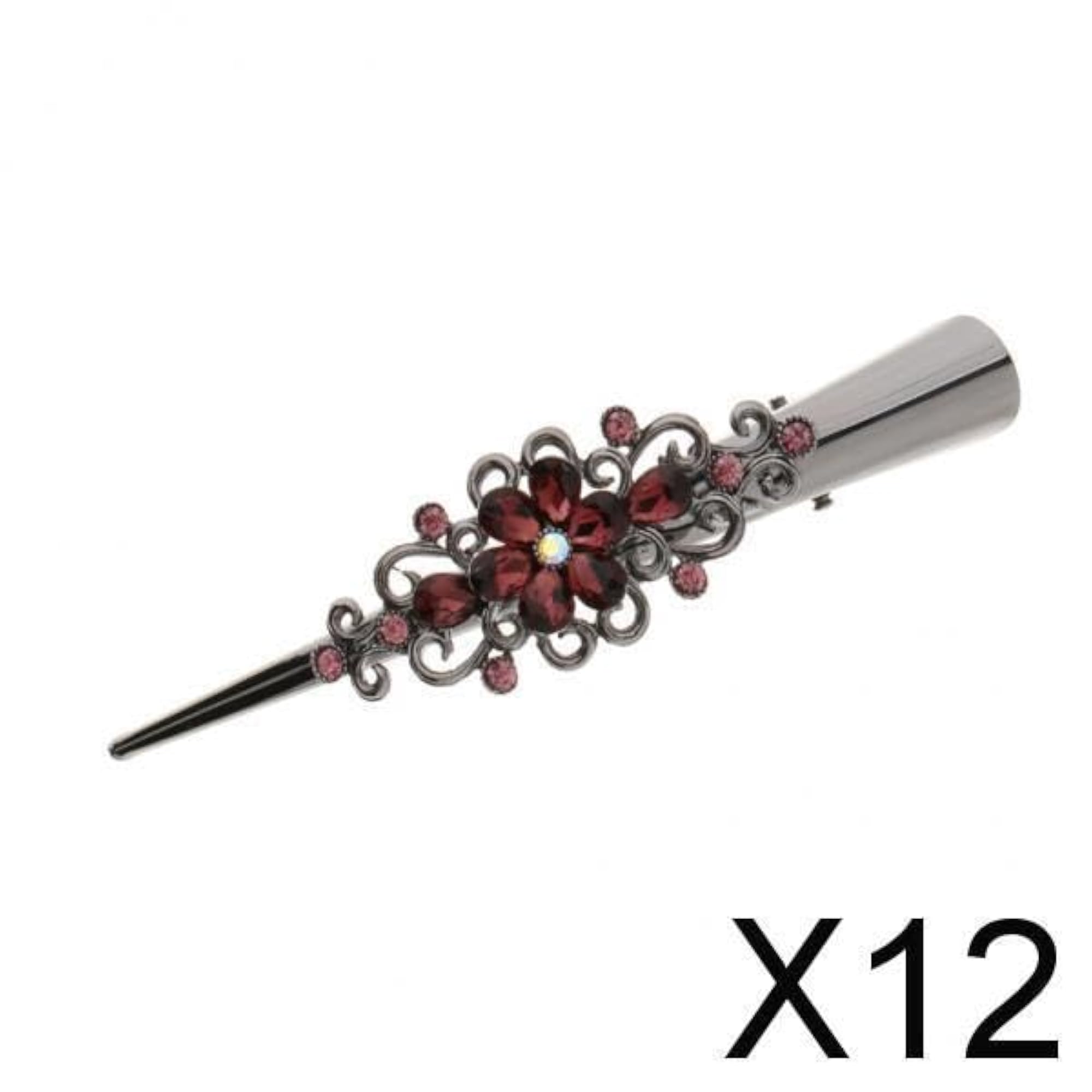 Metal Rhinestone Hair Alligator Clips for Women
