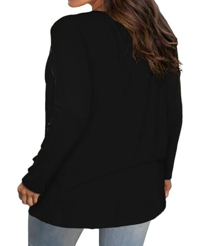 Plus Size Long Sleeve T Shirts Women Fall Tops Tshirts Tunic Casual Tee3