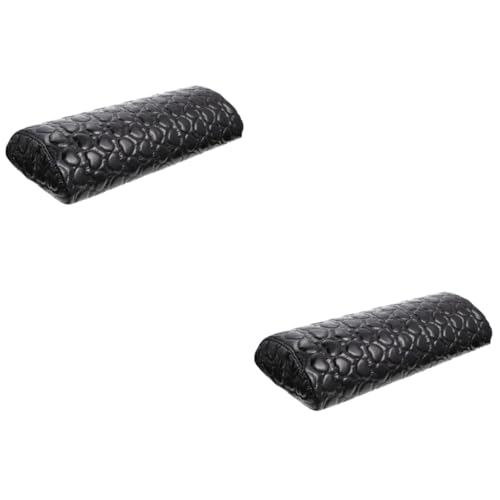 SOESFOUFU 2個 ネイルアートハンドピロー ハンドレスト ハート枕 アームレスト枕 手枕供給 ネイル用ネイルピロー 授乳枕 ハンドクッションパッド マニキュアリストサポート プ Black