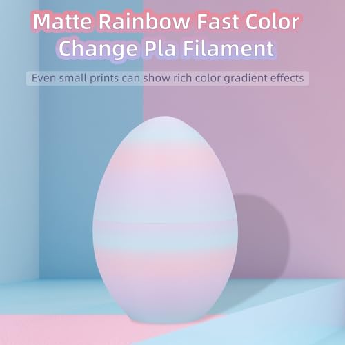 Image of 3DHoJor Matte Rainbow 3D Printer PLA Filament 1.75mm + /- 0.03 Multicolor Change Filament 1 KG(2.2lbs) Spool Fit Most FDM Printer-Pink Purple Green