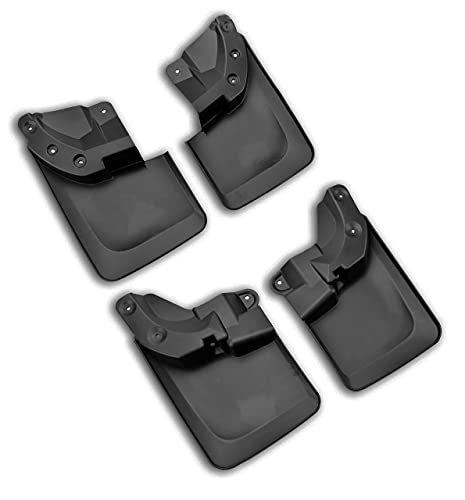 Image of Tecoom Mud Flaps Fit for Toyota Tacoma Crew Extended Cab 2018 2017 2016 with Fender Flares, No Drilling Required Mud Splash Guards, Black, 4Pcs