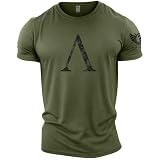 GYMTIER Spartan Forged - Camiseta de gimnasio para hombre, M