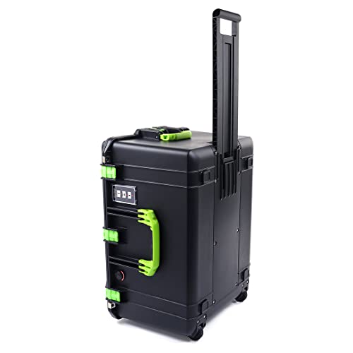 Black & Lime Green Pelican 1637 Air case, Comes Empty and with Wheels.