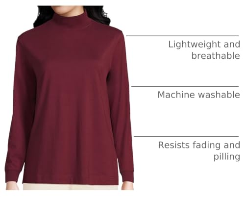 Image of Lands' End Women's Plus Size Long Sleeve Super T Mock