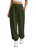 ATHMILE Sweatpants Women Baggy Lounge Pants Workout Gym Active High Waisted Comfy Joggers for Women Fall Clothes 2025 Dark Green