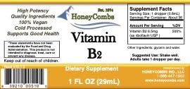 HoneyCombs Liquid Vitamin B2 Drops Riboflavin B2 Supplement 1 Fl Oz | Headache Support Energy Metabolism & Nervous System Support High Potency Alcohol Free Vegan Fast Absorbing product thumbnail 3