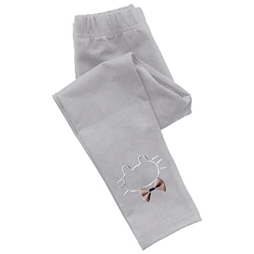 Amropi Kids Girls Leggings 3 Pack Stretch Pants Cat Pattern Full Length Tights Pink Black L-Grey thumb #3