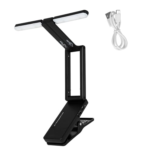 Nawwgy LED Music Stand Light Rechargeable Music Stand Lamp Folding Clip on Piano Lights Musical Instrument Accessories Sheet Music Light