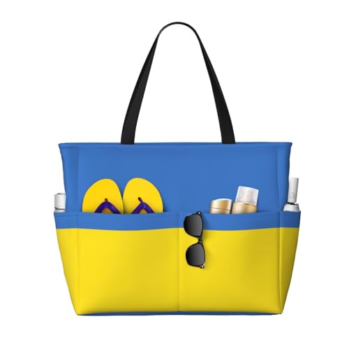 Sac imperméable drapeau ukrainien pour protéger vos affaires de plage