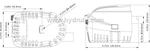 Dontmiss HYBP1-G1100-02 Automatic Submersible Small Boat Bilge Pump 12V 1100Gph Auto thumb #5