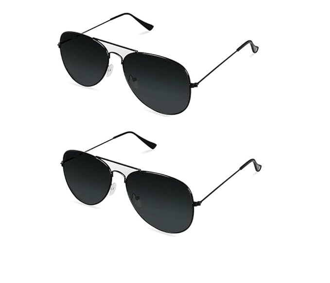 Image of Unisex Stylish Round Sunglasses | TAC Polarized Lens | 100% UV Protection | Men & Women Driving Bikes, Outdoor Sports, Hiking & Travel Eyewear (black sunglass)