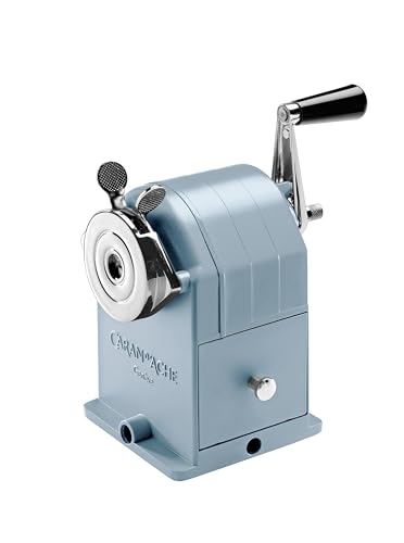 Caran d'Ache Spitzmaschine Alpine Frost – Metall, irisierend gletscherblau, 1-Loch, vernickelte Details, für Stifte Ø 4–10 mm, einstellbare Spitzen, Geschenkbox, Limited Edition, Swiss Made