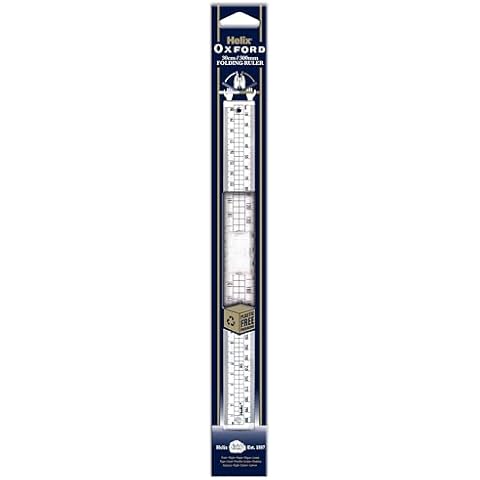 Helix Oxford 30cm Folding Ruler in Oxford Blue Cover