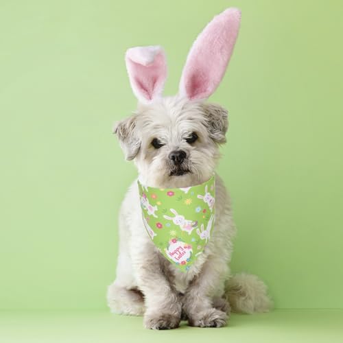 50% Off 4-Pack Easter Dog Bandanas with Rabbit Pattern