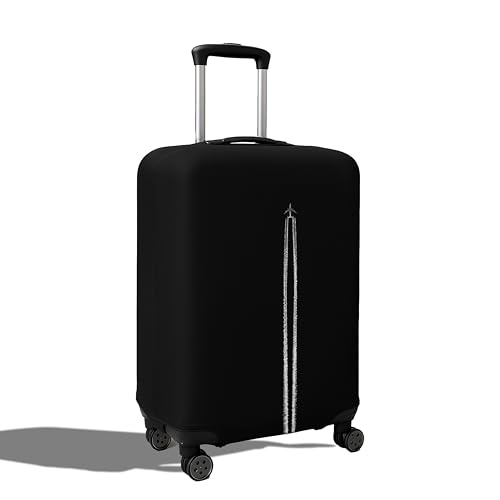 Image of WanderWraps Spendex Polyester Protective Luggage Cover | Hard Luggage Trolley Bag Cover | Washable | Dust Proof | Stretchable | M - 24 inch | Skytrail