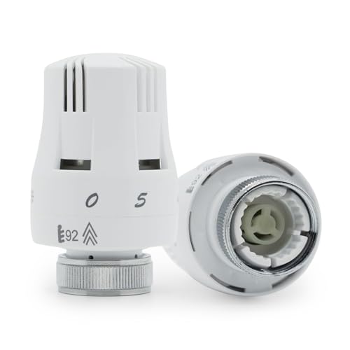Vancoco Modern Thermostatic Radiator Valve Head - M30x1.5 TRV Head for Radiator Valves - 1pcs