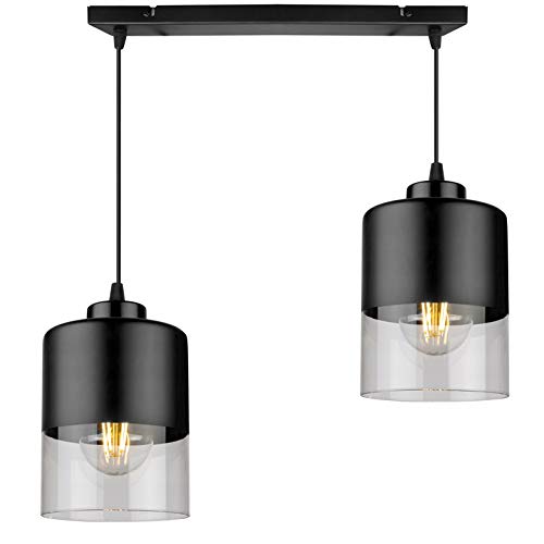 FKL DESIGN Home Deco Ceiling lamp Pendant lamp Hanging lamp lamp Pendant lamp Black Ceiling lamp Various Versions lamp from The LH-Roma Series (Pendant lamp BZ2)