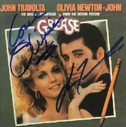 John Travolta & Olivia Newton John Grease CD Autograph with