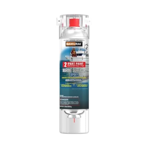 SAMURAI 2-Part Spray Paint Epoxy Primer for Marine Surfacer (Primer White, Pack of 1 Can)