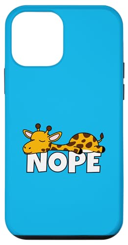 Lazy Giraffe Camelopard Africa African Animal Not Today Nope �X�}�z�P�[�X iPhone 12 mini �p