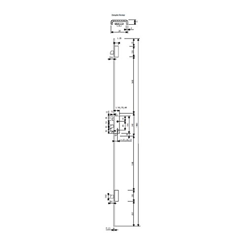 Tesa Assa Abloy 2231l63ai Lock monopunto for Profiles Metal, Stainless Steel, 26mm - Image 2