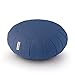 basaho Classic Zafu Cuscino da Meditazione | Cotone Organico | Gusci di Grano Saraceno | Rivestimento Lavabile Rimovibile (Blu Avio)