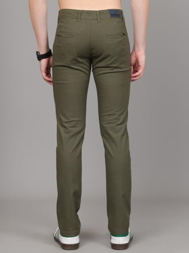 Image of Majestic Man Premium Cotton Slub Slim Fit Comfortable Solid Stylish Trousers