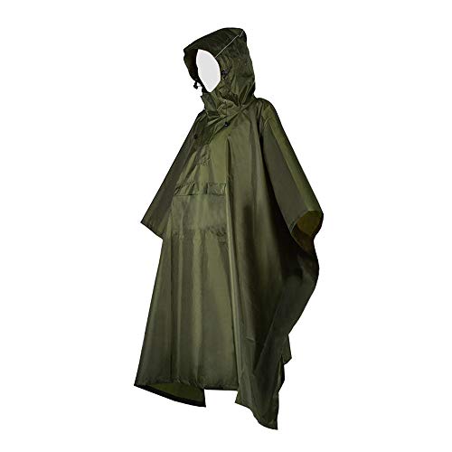 Rain Ponchos for Adults Lightweight Reusable Rain Coat Green