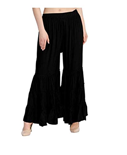 Image of TNQ Women's Rayon Relaxed Flared Garara-Sharara