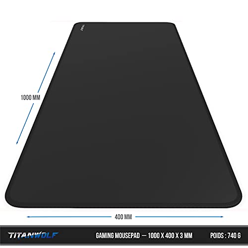 Tapis de souris XXL Titanwolf pour gamers, précision et confort - Geekodrome: Boutique d'accessoires geek Dimensions du tapis Titanwolf