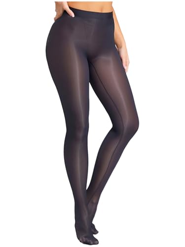 Women's Sheer Seamless Footed Tights Glossy Ultra-Thin Elastic Waist Pantyhose Lingerie2