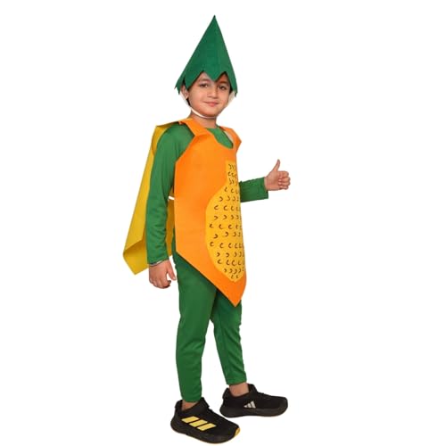 Image of Kaku Fancy Dresses Fruit and Vegetable Costume Paper Cutout with Cap For Kids | Healthy Food Costume For Boys & Girls (Tracksuit Not Included)