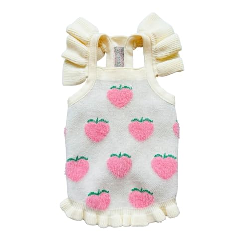 Diexgiy小型犬、猫、犬用のペット服 - テディベアやビションフリーゼ用の秋冬服 - フライングスリーブやサスペンダードレス (XXS,C)