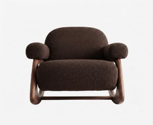 Image of CRAFTCITY Sheesham Wood Elegant Chair with /Living Room Chair /Rose Wood Rocking Chair,Pre-Assembled (Brown, Rocking Chair Without Footrest)